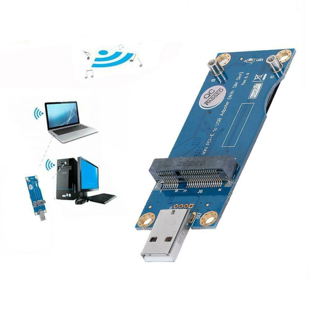 1Pcs Blue Mini PCI-E to USB Converter Adapter Card WWAN Test 3G/4G Module - Fresh Stock Dated December 2025
