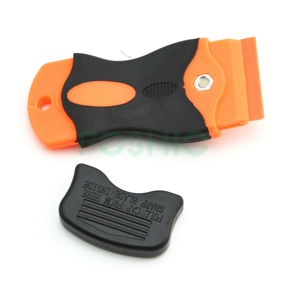 Razor Blade Scraper Removal Tool + 100 1.5'' Plastic Double Edged Blades DIY NEW - Fresh Stock Dated February 2026