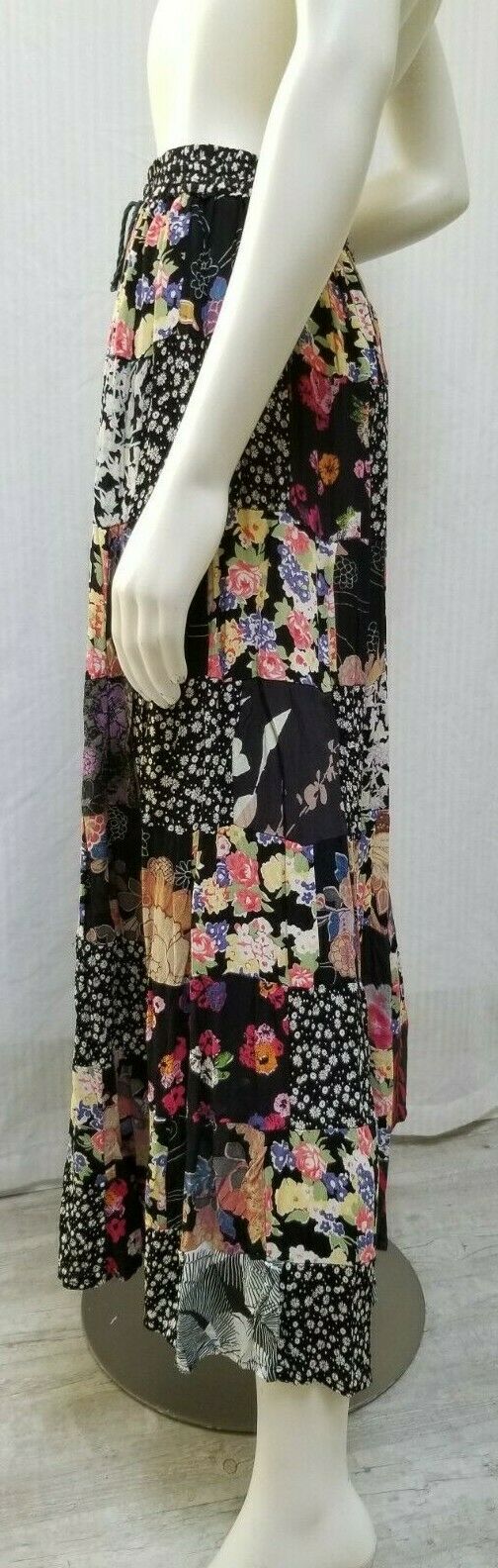 Vintage Jack Pot Rayon Floral Patchwork Boho Maxi Skirt - One Size - EUC - Fresh Stock Dated March 2026