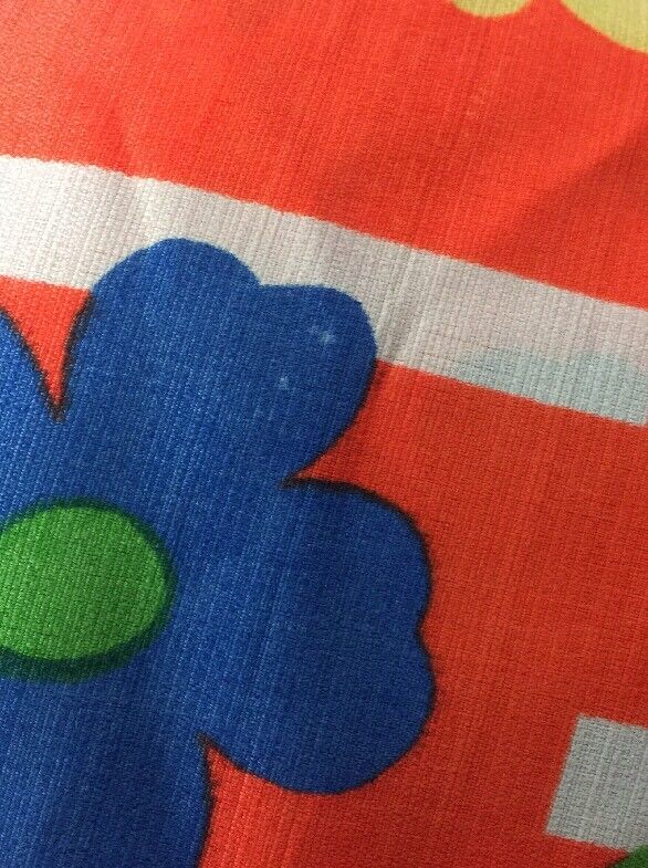 60s Womens Orange Floral Multi Colored Acetate Groovy Maxi Retro Skirt Vintage - Fresh Stock Dated March 2026