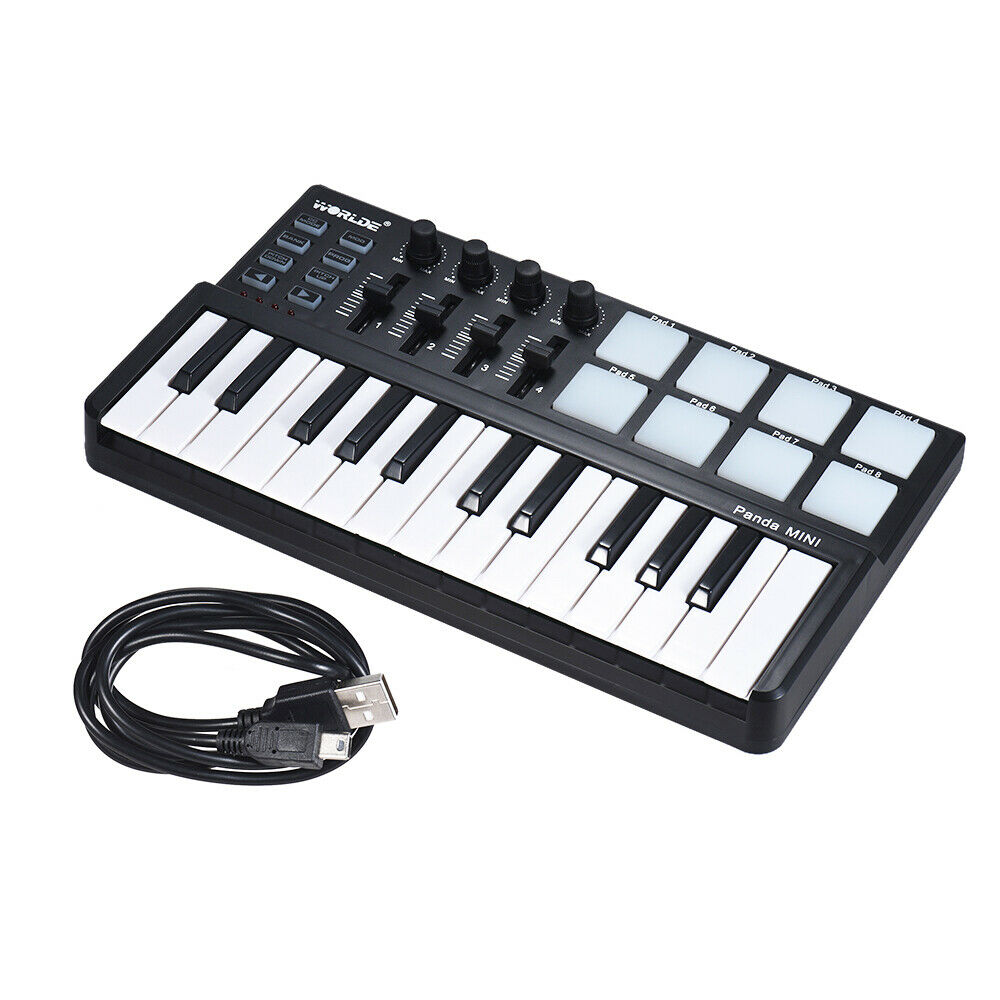 WORLDE Panda MINI 25- Ultra-Portable USB MIDI Keyboard Controller 8 O9N6 - Fresh Stock Dated February 2026