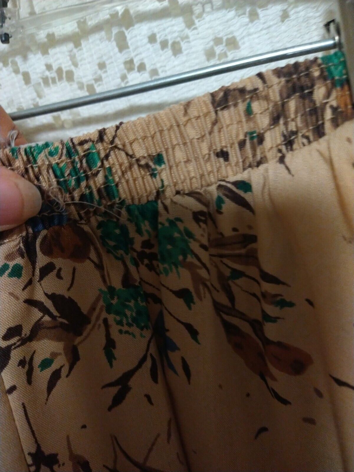 1970s Brown Skirt With Floral Print - Fresh Stock Dated March 2026