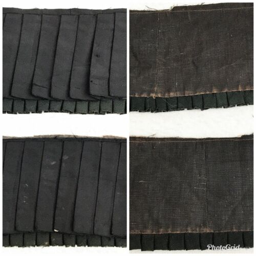 Antique 1880s Black Faille Bustle Skirt Parts Pleated Trim Handmade Ruched Panel - Fresh Stock Dated December 2025