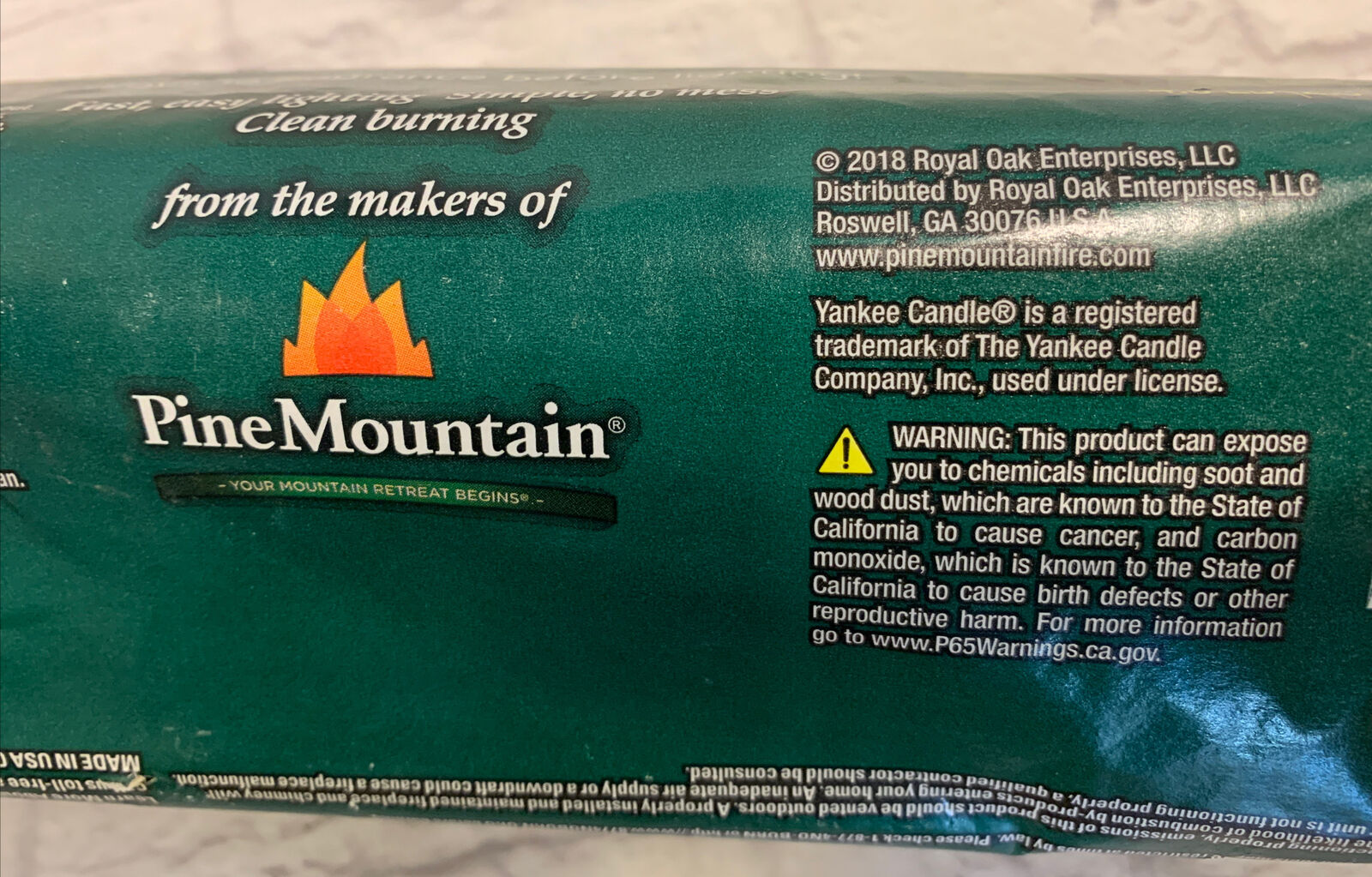 Yankee Candle Balsam Cedar Fragrance Scented Firelog 4.5lb 3hrs Burn Solid Fuel - Fresh Stock Dated December 2025