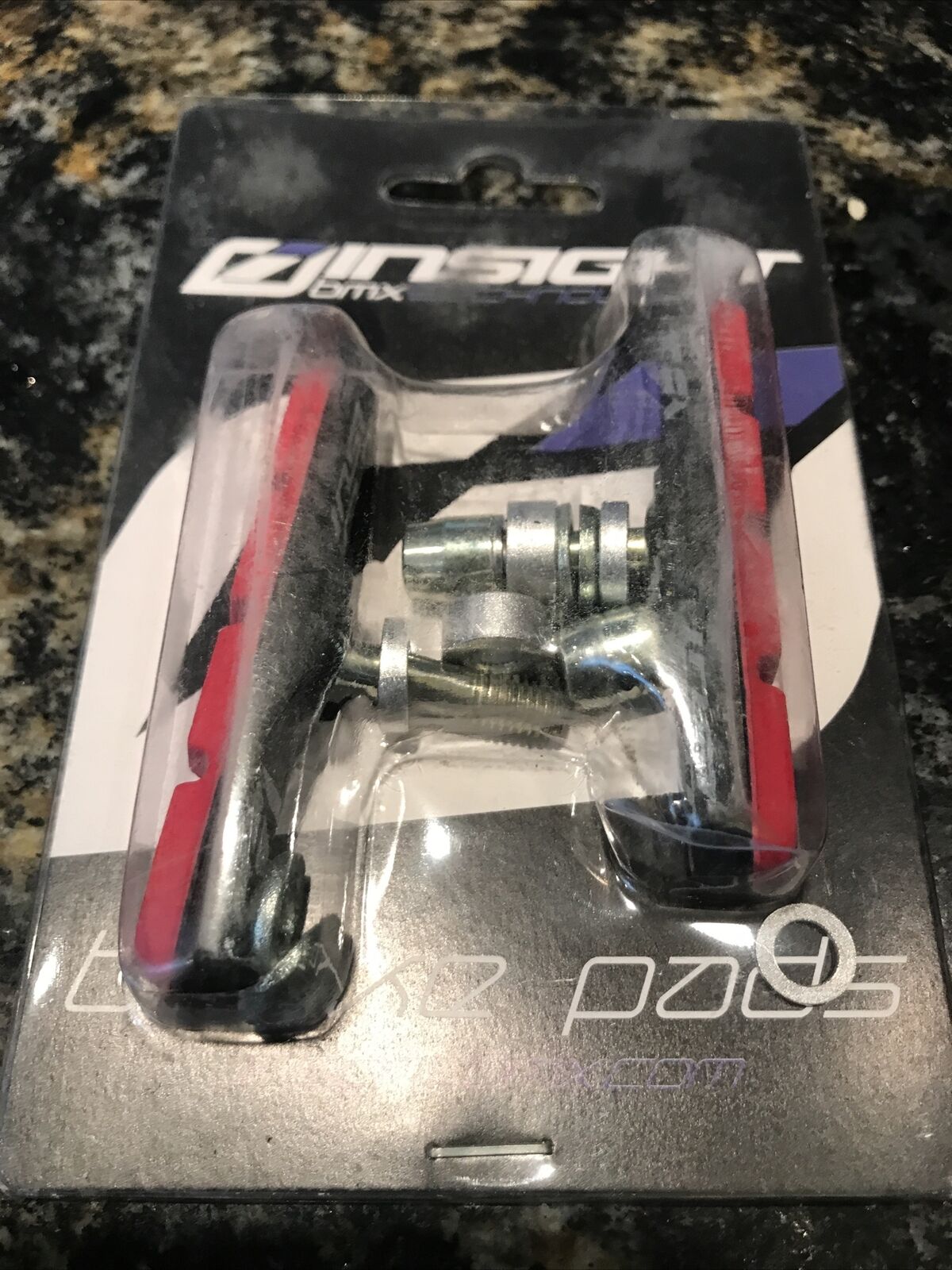 INSIGHT BRAKE PADS 70mm pink/red/blue - Fresh Stock Dated February 2026