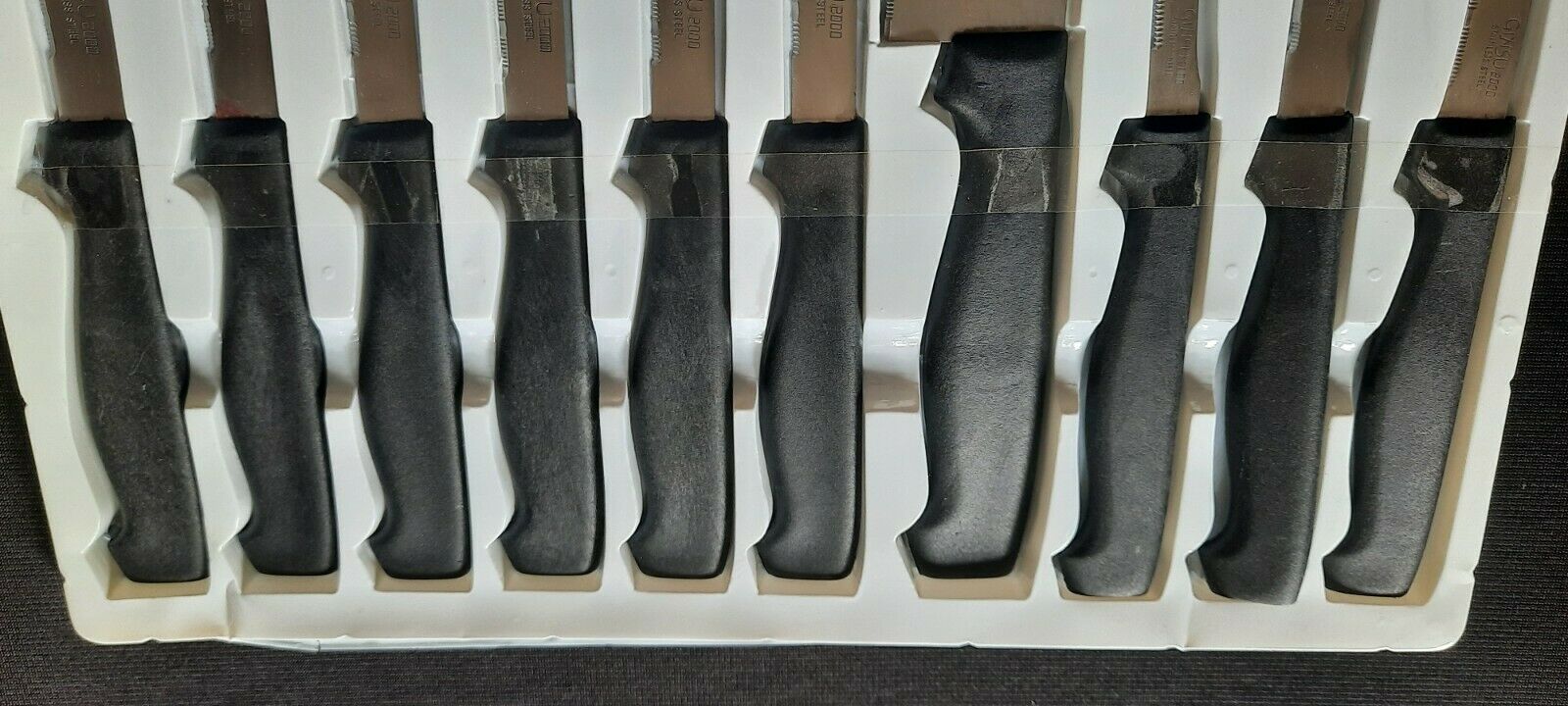 Original Ginsu 2000 Knives Stainless Steel 10 Pc Set As Seen on TV w Box-VINTAGE - Fresh Stock Dated January 2026