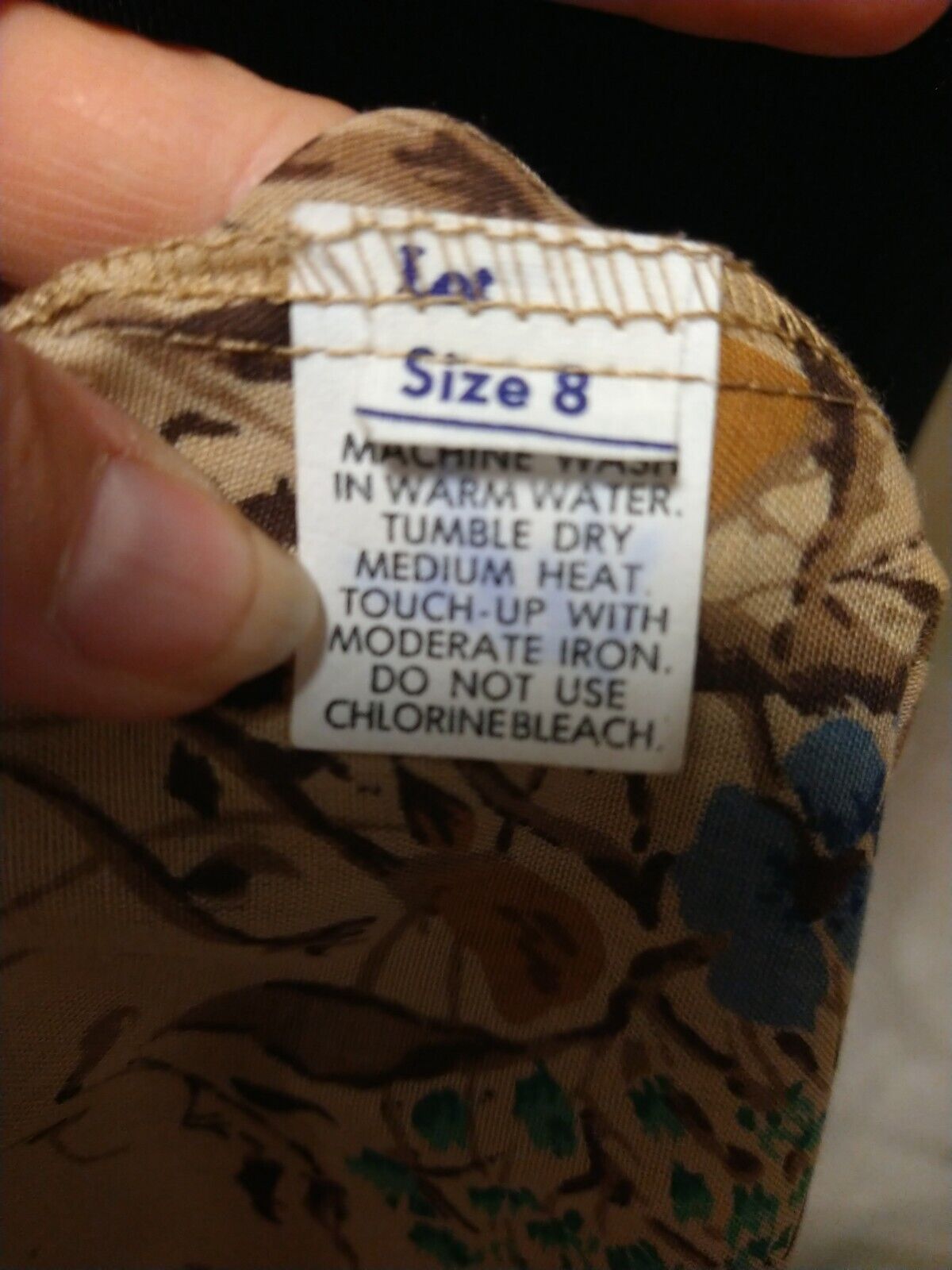 1970s Brown Skirt With Floral Print - Fresh Stock Dated March 2026