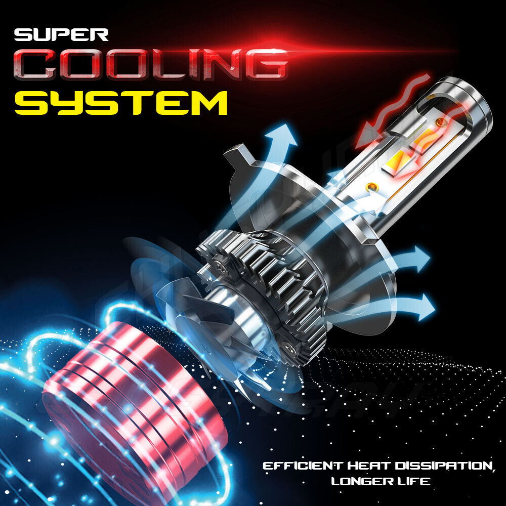 High Power HID LED Headlight H4 Bulbs for Honda Super Hawk 1000 1998-2005 Lights - Fresh Stock Dated February 2026