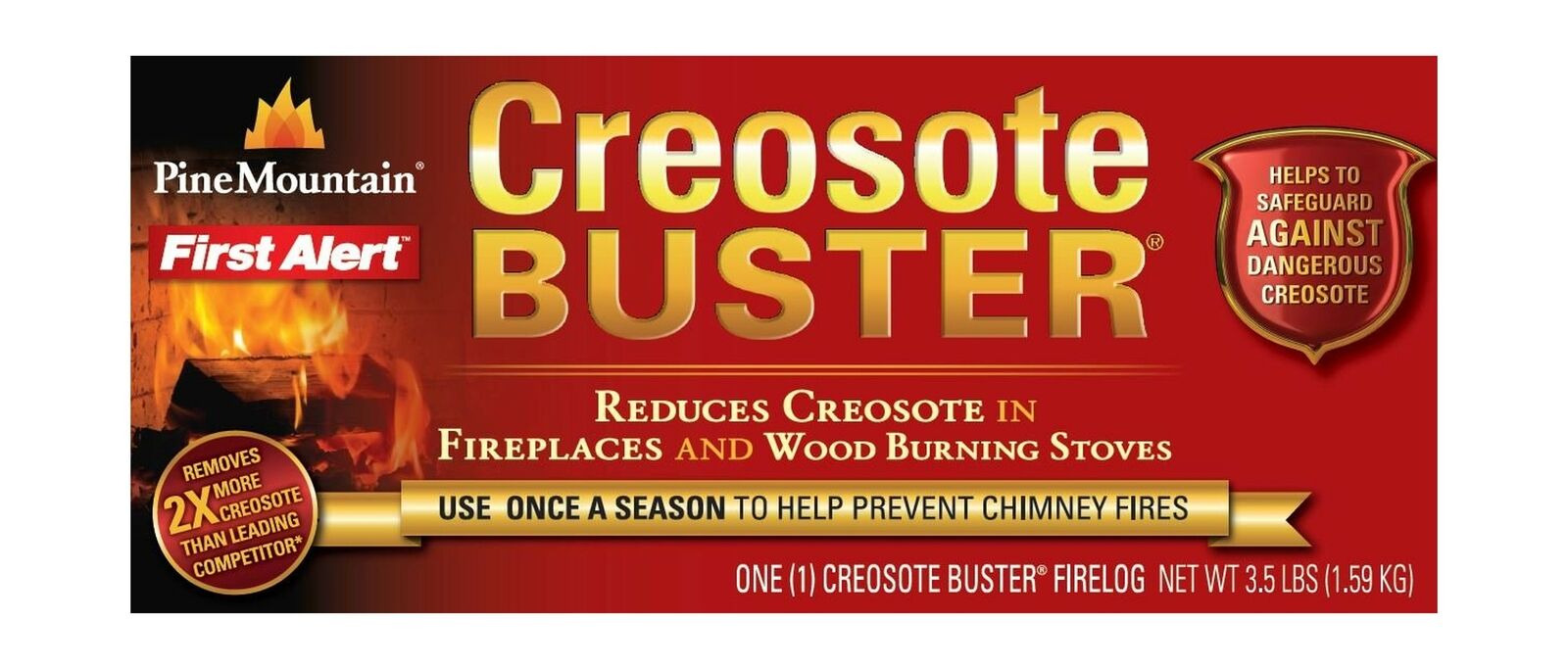 Pine Mountain 4152501500 First Alert Creosote Buster Chimney Cleaning Safety ... - Fresh Stock Dated December 2025