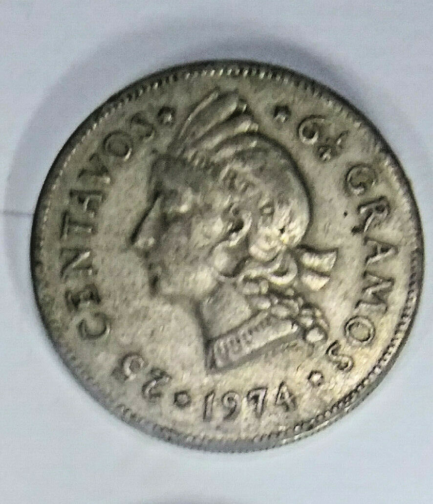 4 world coin lot DOMINICAN REPUBLIC 25 centavos 1972 1974 - Fresh Stock Dated February 2026