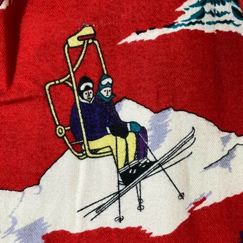 VTG CAMBRIDGE DRY GOODS Skirt Ski Print Aspen Snowmass Pocket Flannel Sz S - Fresh Stock Dated February 2026