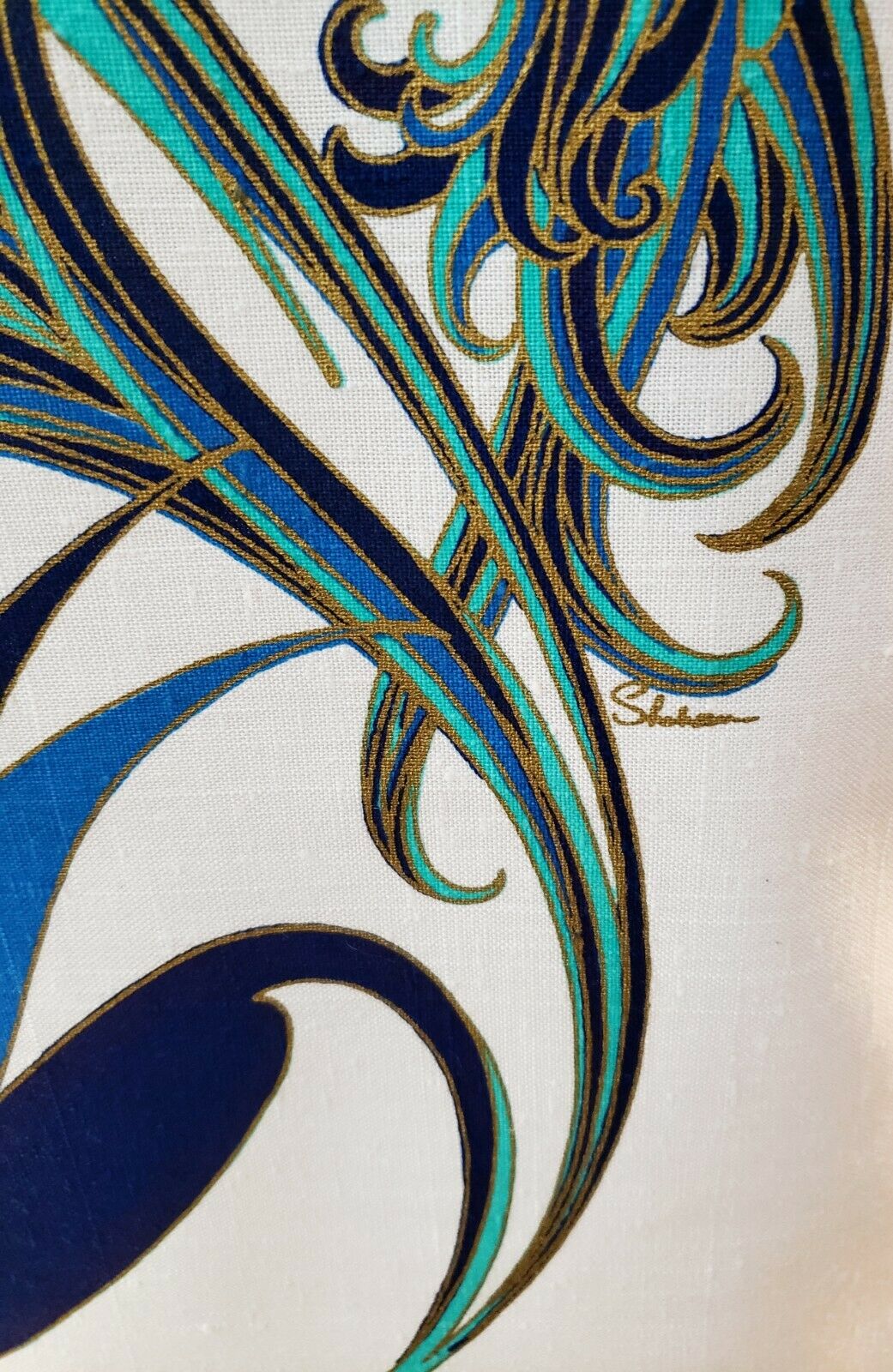 Vtg 70s ALFRED SHAHEEN HAND PRINTED Bird of Paradise Maxi Pencil Skirt M - Fresh Stock Dated February 2026