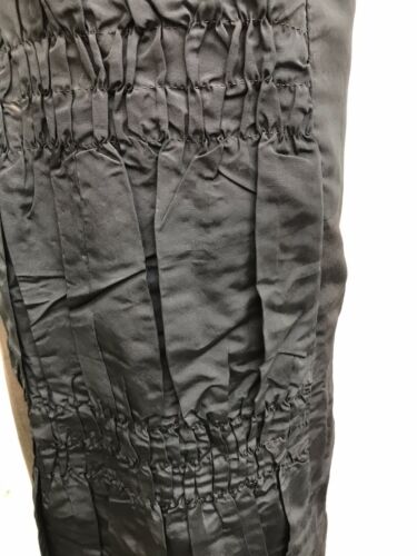 Antique 1880s Black Faille Bustle Skirt Parts Pleated Trim Handmade Ruched Panel - Fresh Stock Dated December 2025