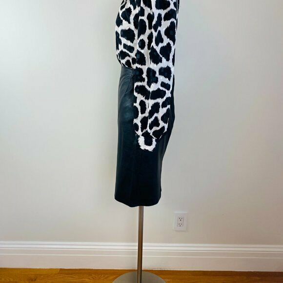 Vintage 1980s Rocker Leather Wiggle Mini Skirt S - Fresh Stock Dated February 2026