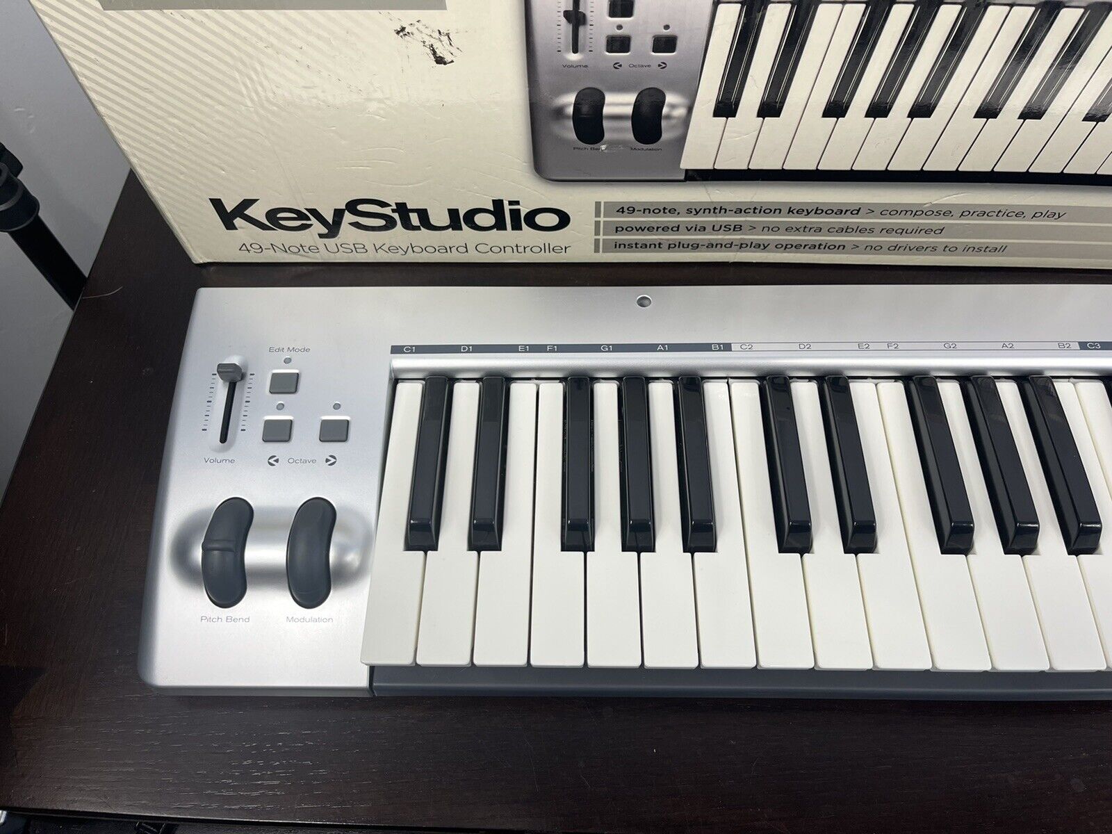 M-Audio KeyStudio 49 Key USB Midi Keyboard Complete In Box - Fresh Stock Dated February 2026