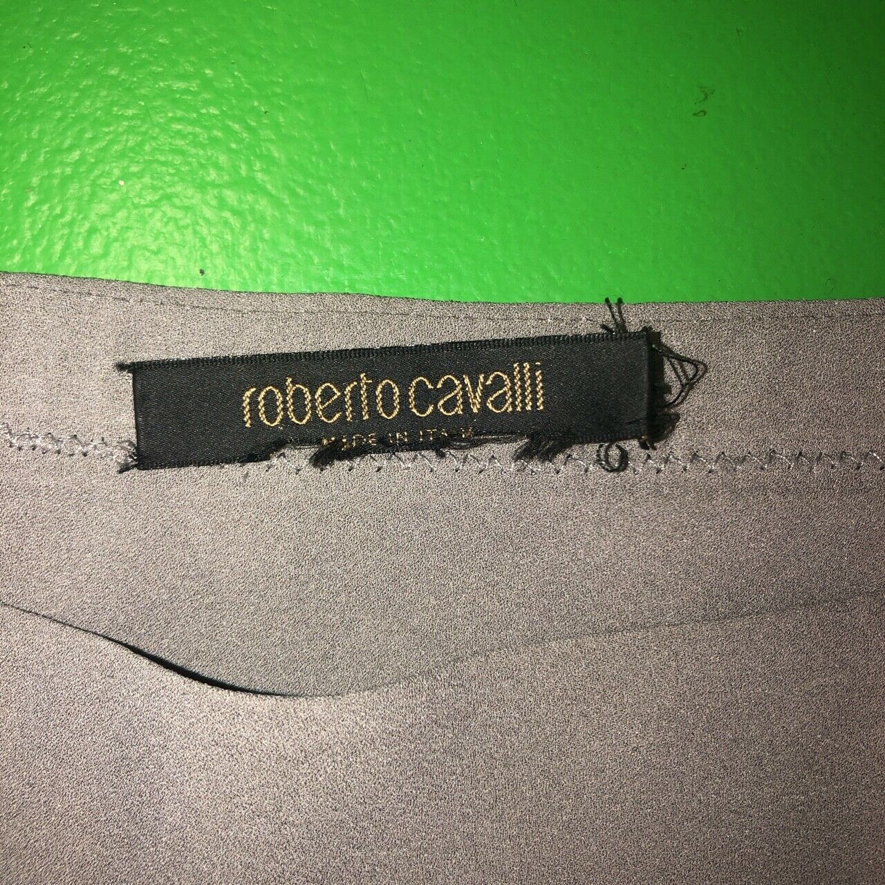 VINTAGE Y2K 2000s Roberto Cavalli Silver Asymmetrical skirt ~ 26