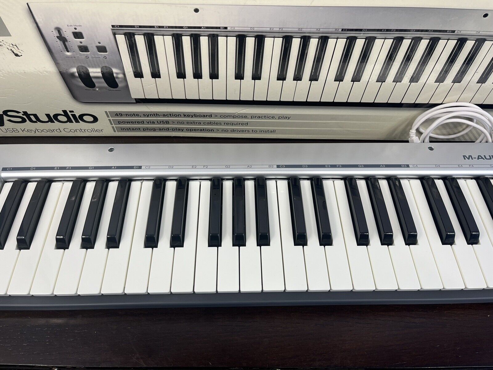 M-Audio KeyStudio 49 Key USB Midi Keyboard Complete In Box - Fresh Stock Dated February 2026
