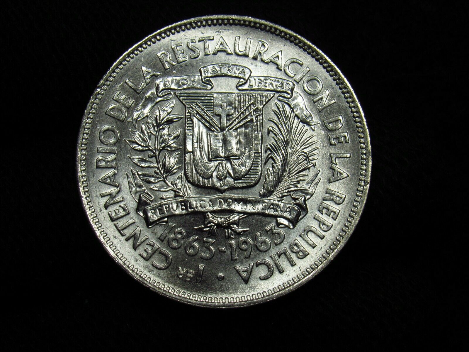 1963 Dominican Republic 1 Peso NICE BU COIN (1 COIN) - Fresh Stock Dated December 2025
