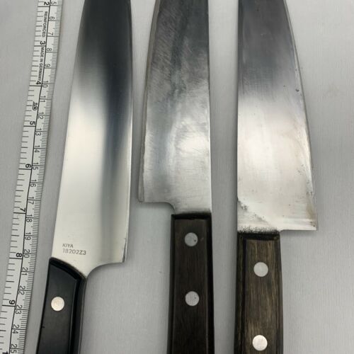 Damaged Lot of three Japanese Chef's Kitchen Knives  From Japan ST431 - Fresh Stock Dated December 2025