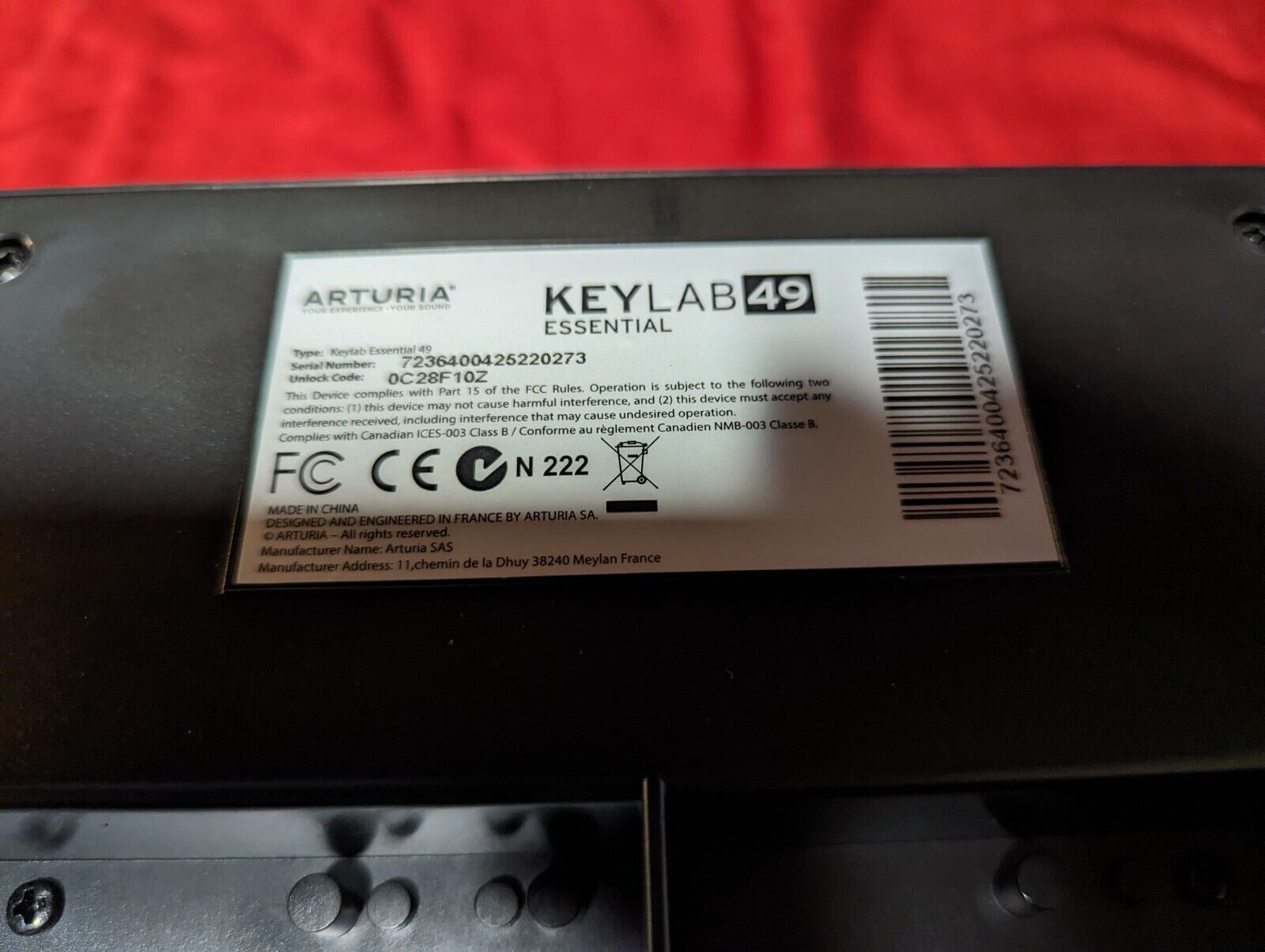 Arturia Keylab Essential 49 MIDI Keyboard (Black) - Fresh Stock Dated February 2026