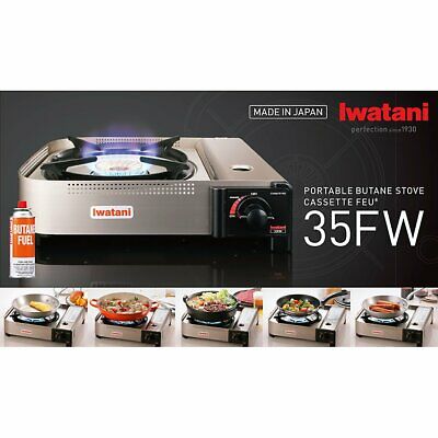 Iwatani 35FW Portable 15000BTU Butane Stove with Case - Fresh Stock Dated December 2025