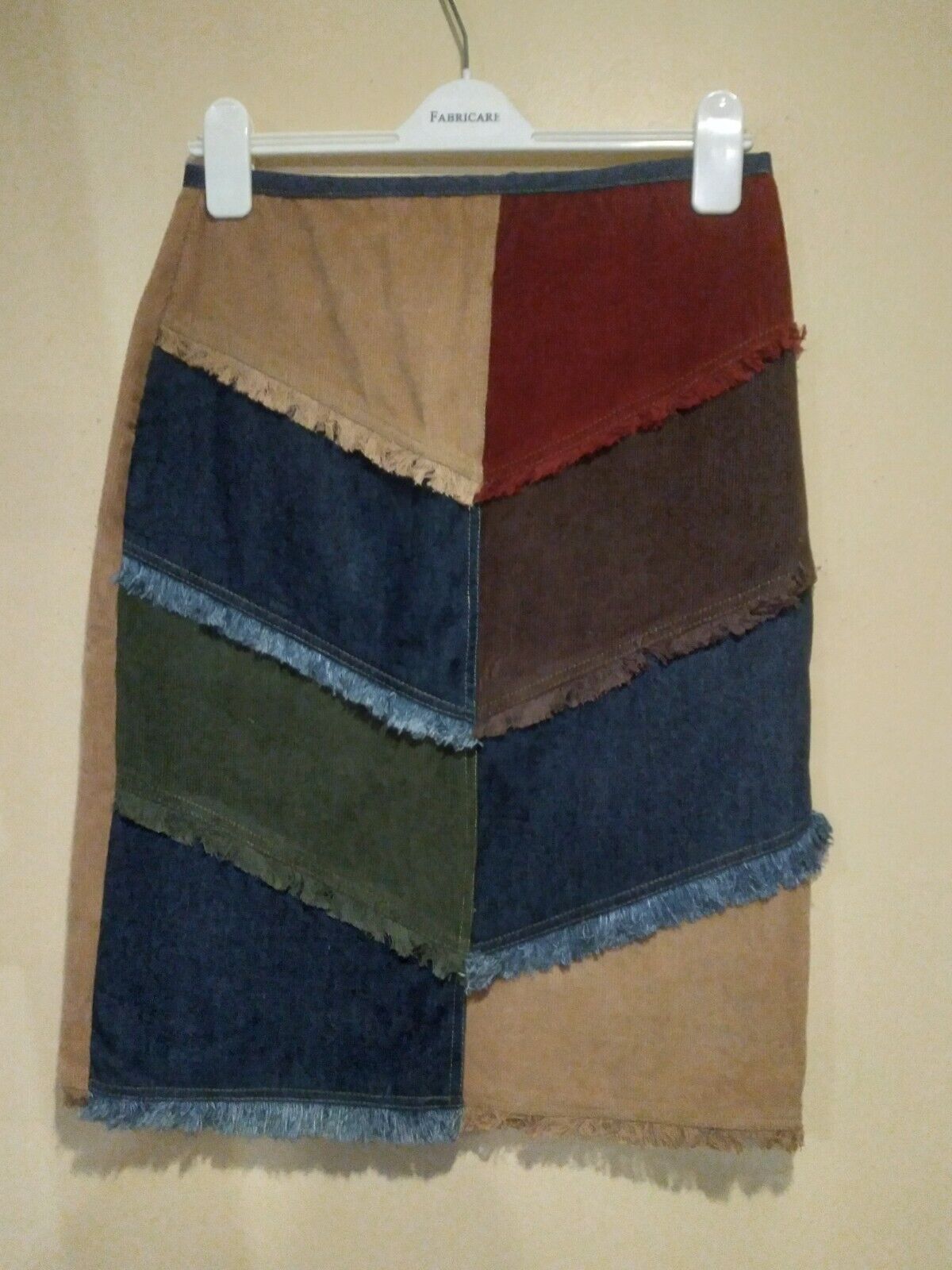 Vintage Frantic Jeans Corduroy Patchwork Skirt Size 5/6 - Fresh Stock Dated March 2026