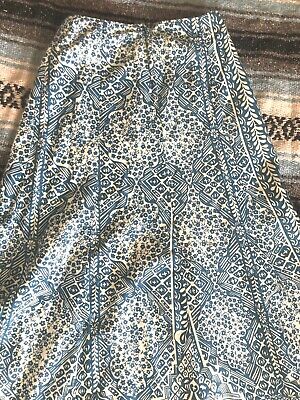 Vtg 60s 70s KITAN Cotton FLORAL BLOCK Print Style BOHO Hippie HOSTESS MAXI Skirt - Fresh Stock Dated December 2025