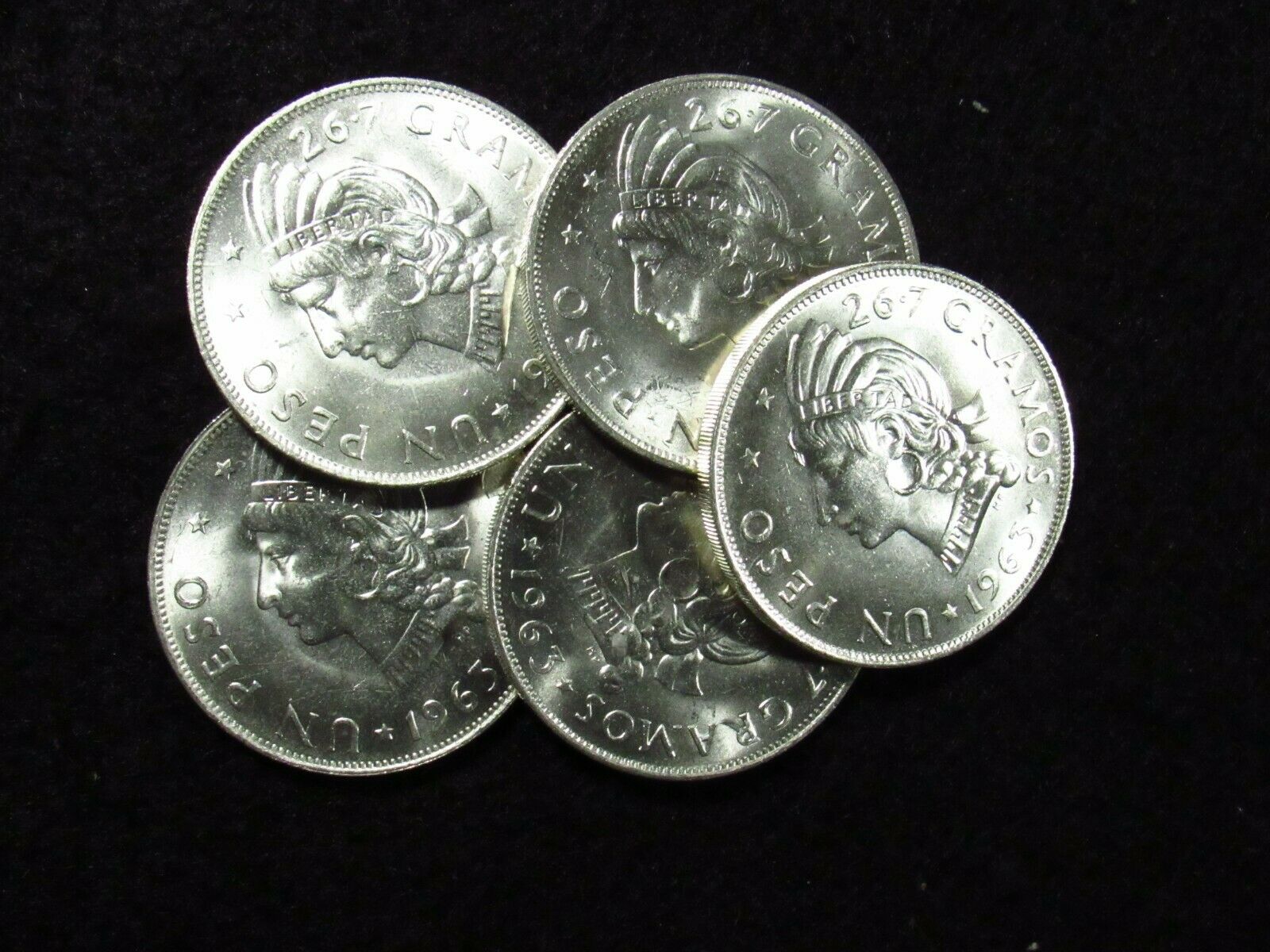 1963 Dominican Republic 1 Peso NICE BU COIN (1 COIN) - Fresh Stock Dated December 2025