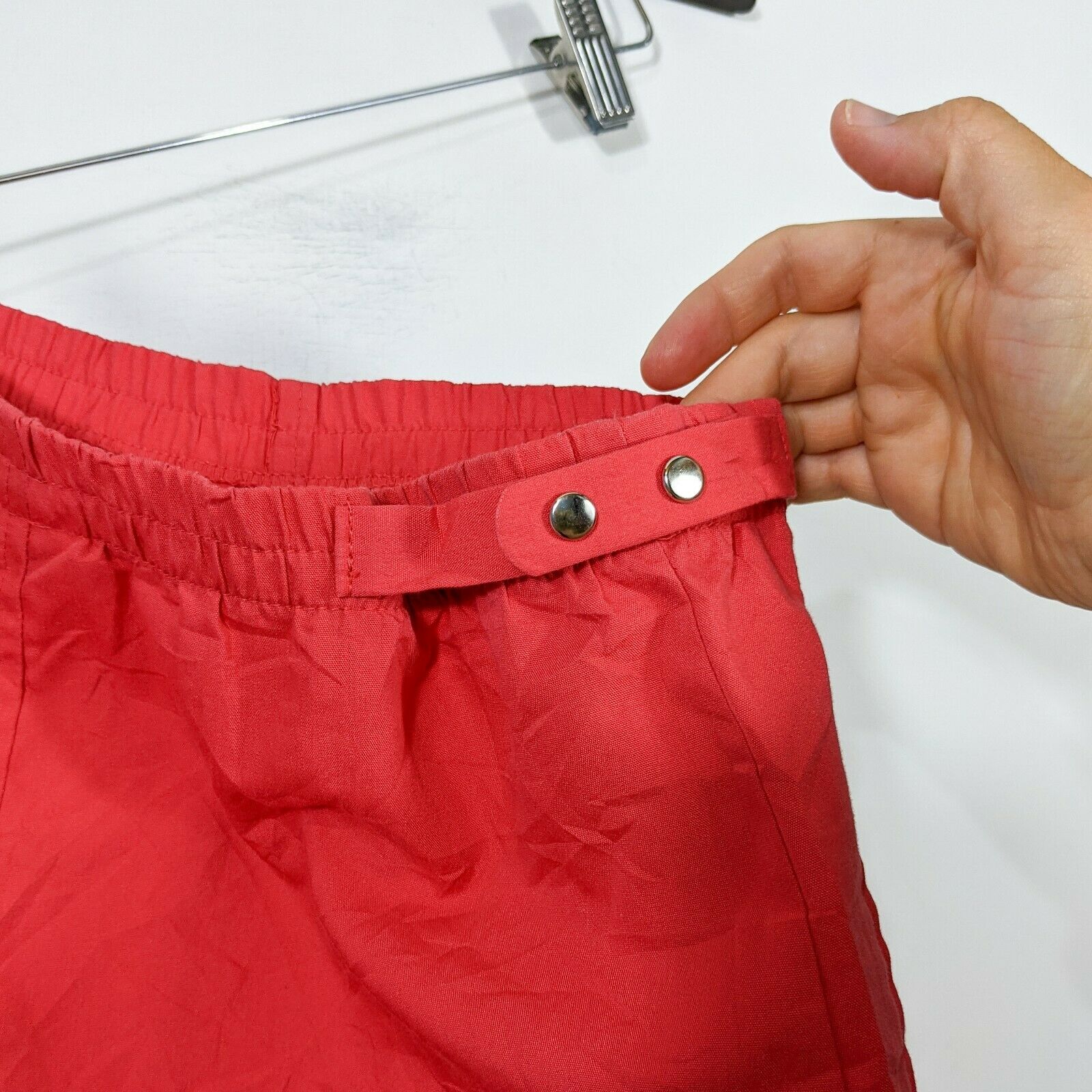 VINTAGE JBJ Red Adjustable Waist A Line Knee Length Skirt Modest Size 10 POCKETS - Fresh Stock Dated March 2026