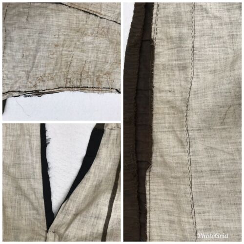 Antique 1880s Black Faille Bustle Skirt Parts Pleated Trim Handmade Ruched Panel - Fresh Stock Dated December 2025