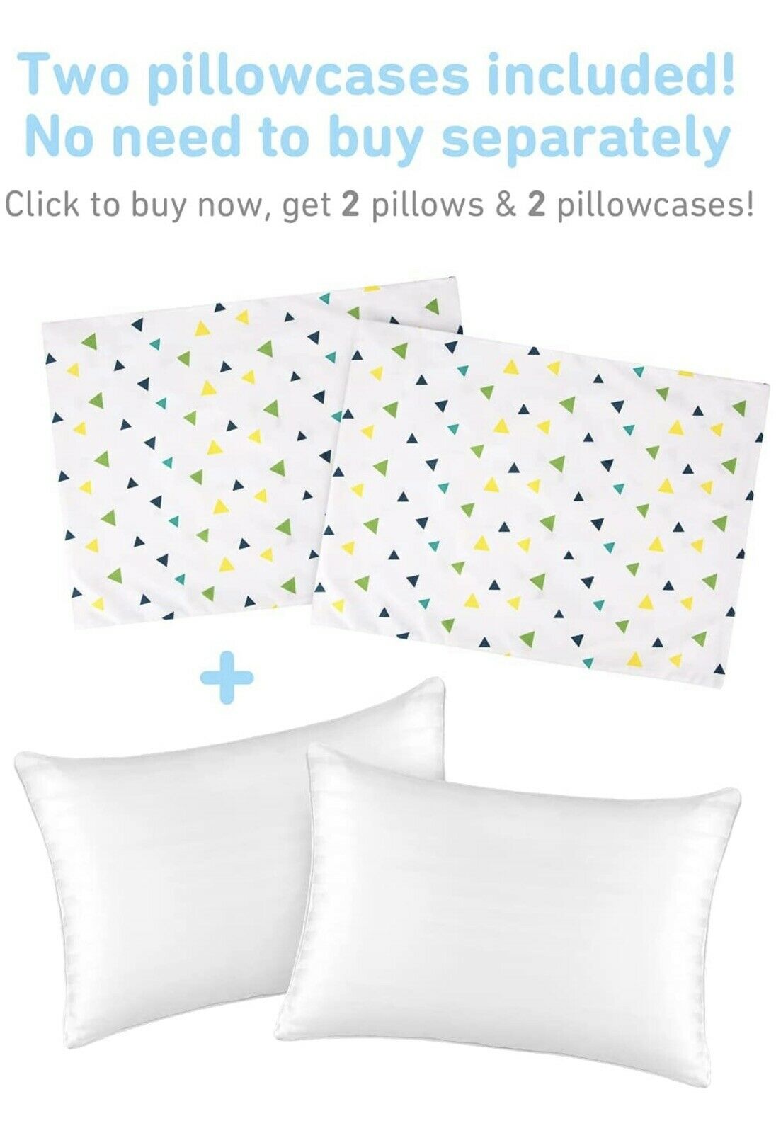 Toddler Pillow with Pillowcase - 13X18 Soft Cotton Baby Pillows - Fresh Stock Dated January 2026