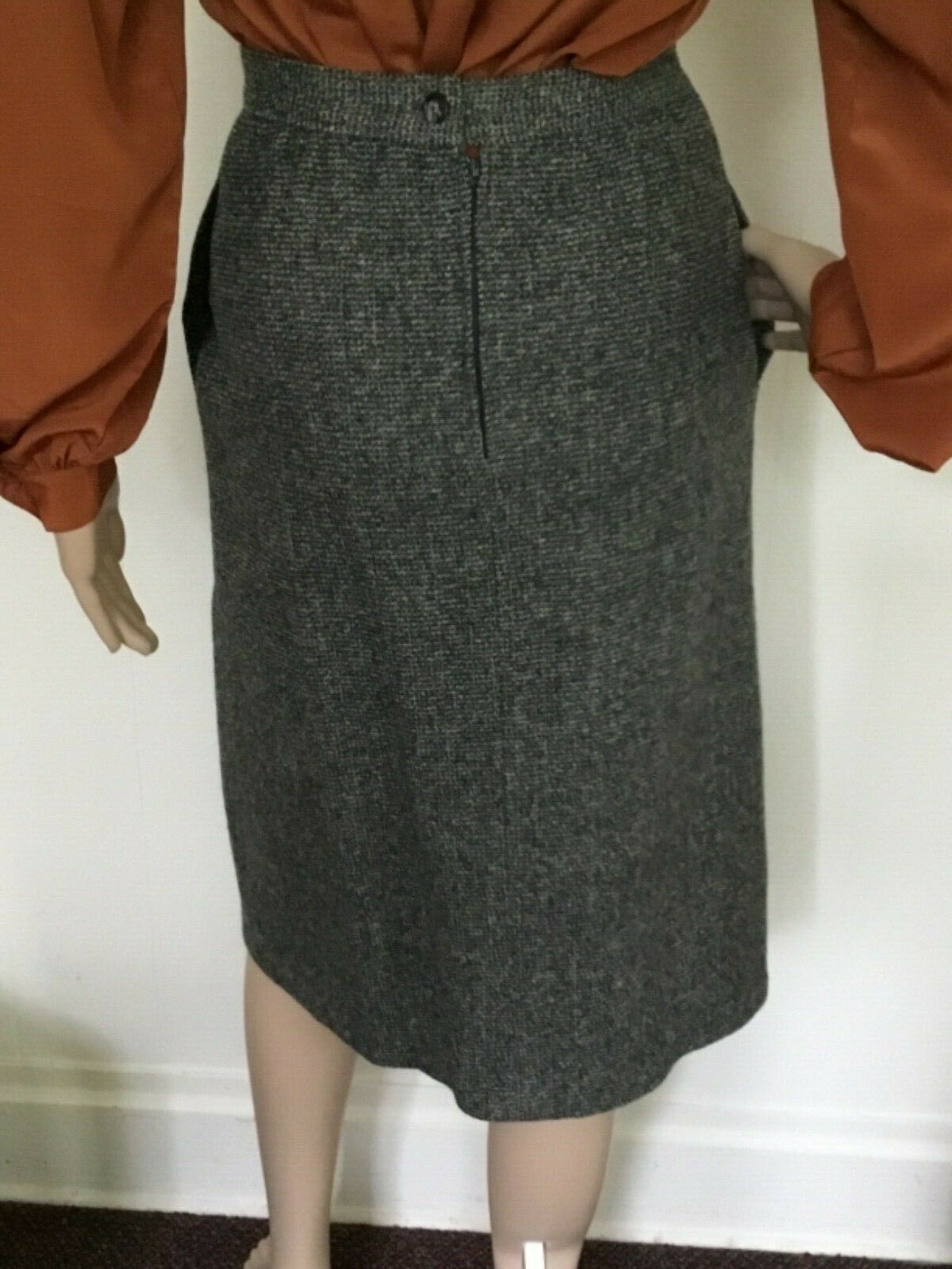 50's Vintage Black Gray Speckled Mod Skirt - Fresh Stock Dated February 2026