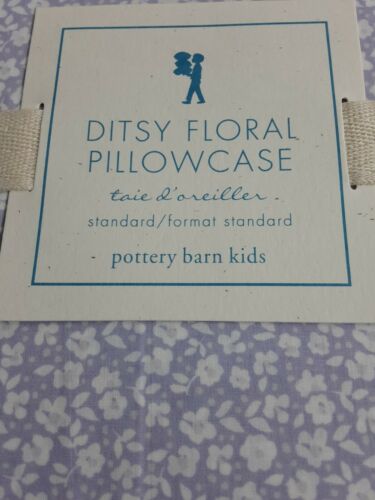 Pottery Barn Kids Ditsy Floral Pillowcase Purple Standard NWT - Fresh Stock Dated December 2025