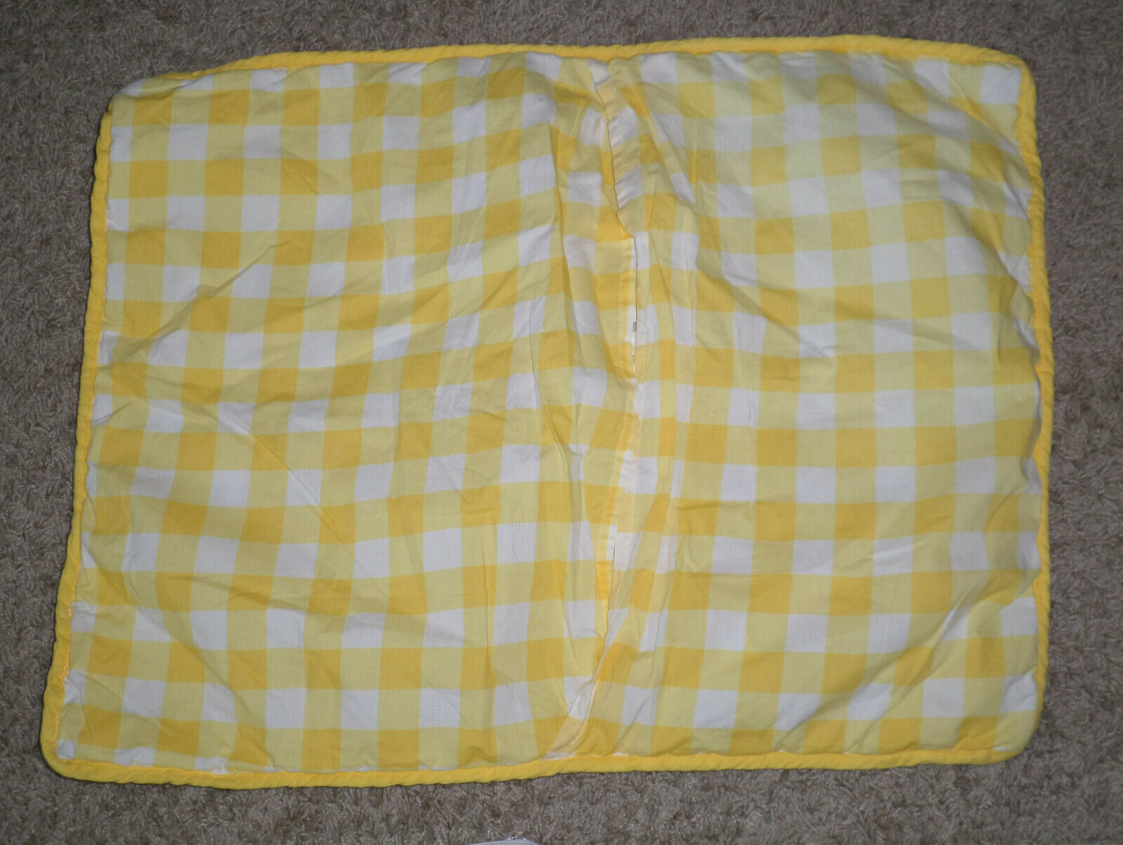 EUC Olive Kids Flowerland Standard Pillow Sham - Yellow & White Gingham - Fresh Stock Dated December 2025