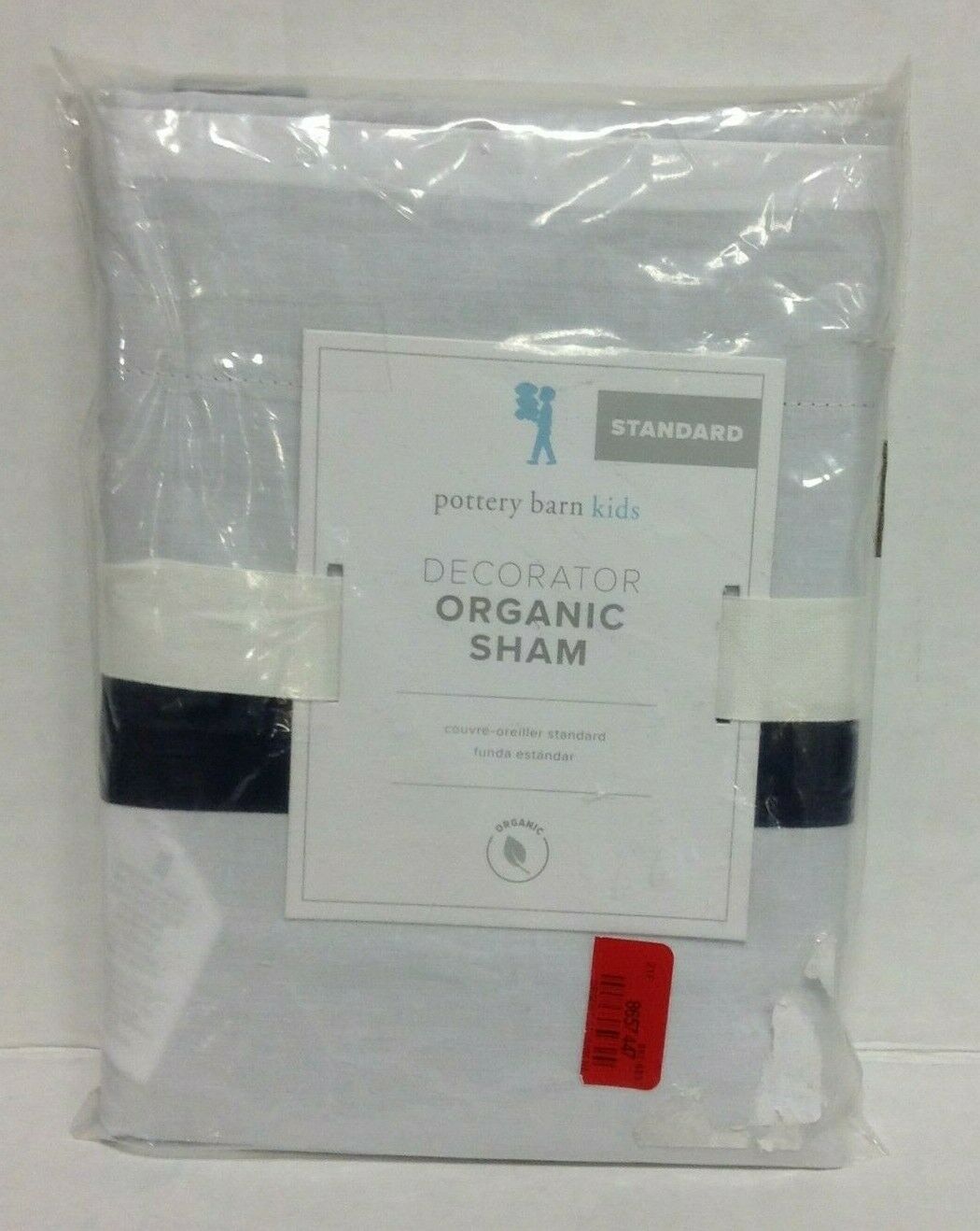 Pottery Barn Kids PBK Decorator Organic Cotton bed SHAM STANDARD Navy blue - Fresh Stock Dated December 2025