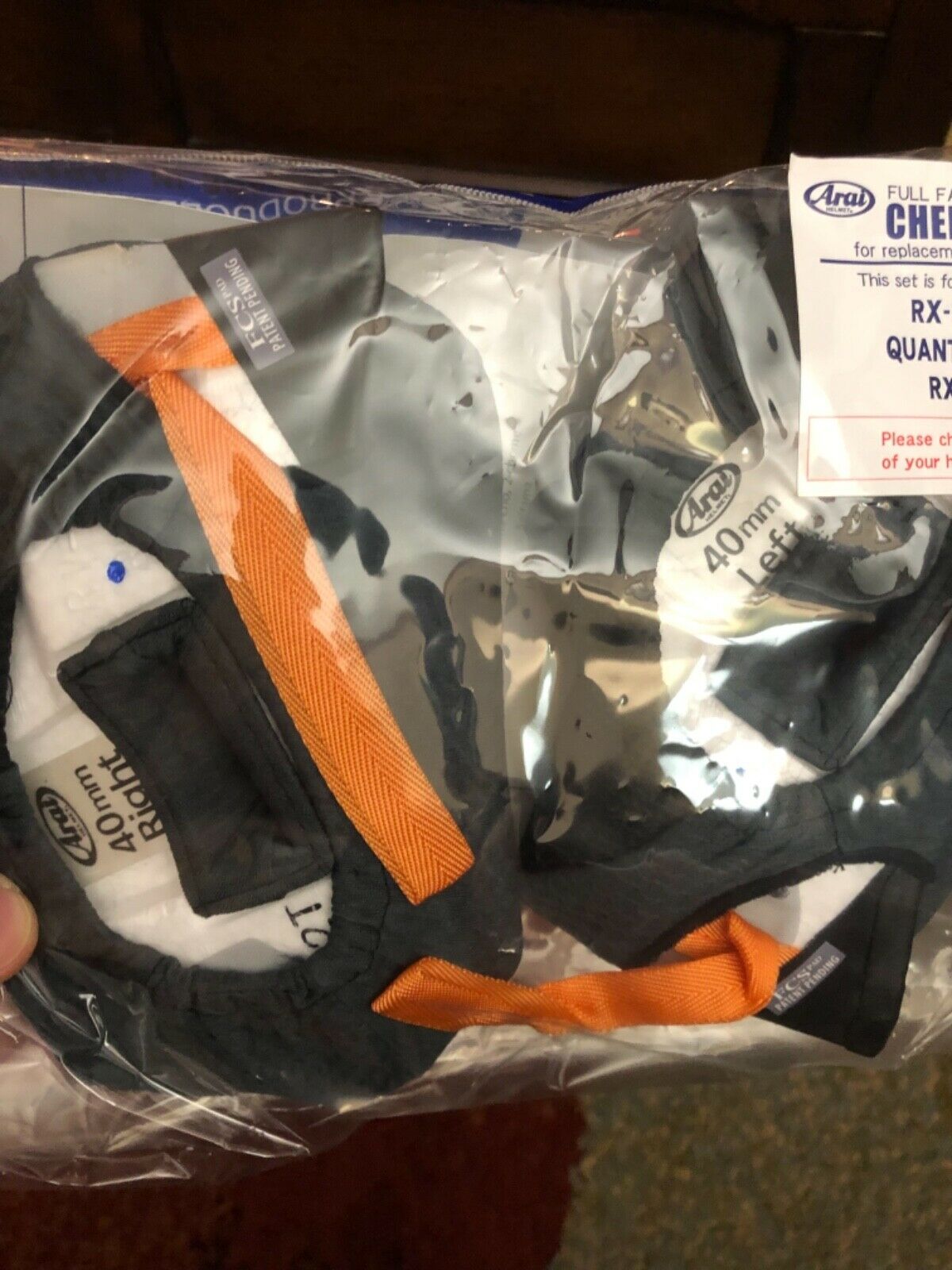 Arai Helmets Cheekpads Corsair-V, Quantum, Quantum-ST, Signet-Q 40mm - Fresh Stock Dated December 2025