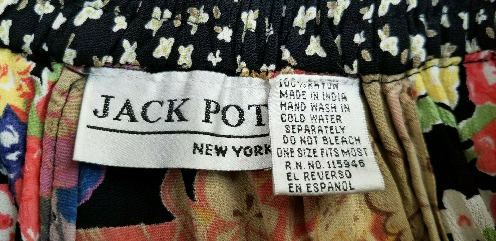 Vintage Jack Pot Rayon Floral Patchwork Boho Maxi Skirt - One Size - EUC - Fresh Stock Dated March 2026