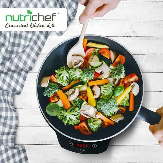 NutriChef Portable Single Burner Induction Cooktop Cooktop-1500W Electric Ind... - Fresh Stock Dated February 2026