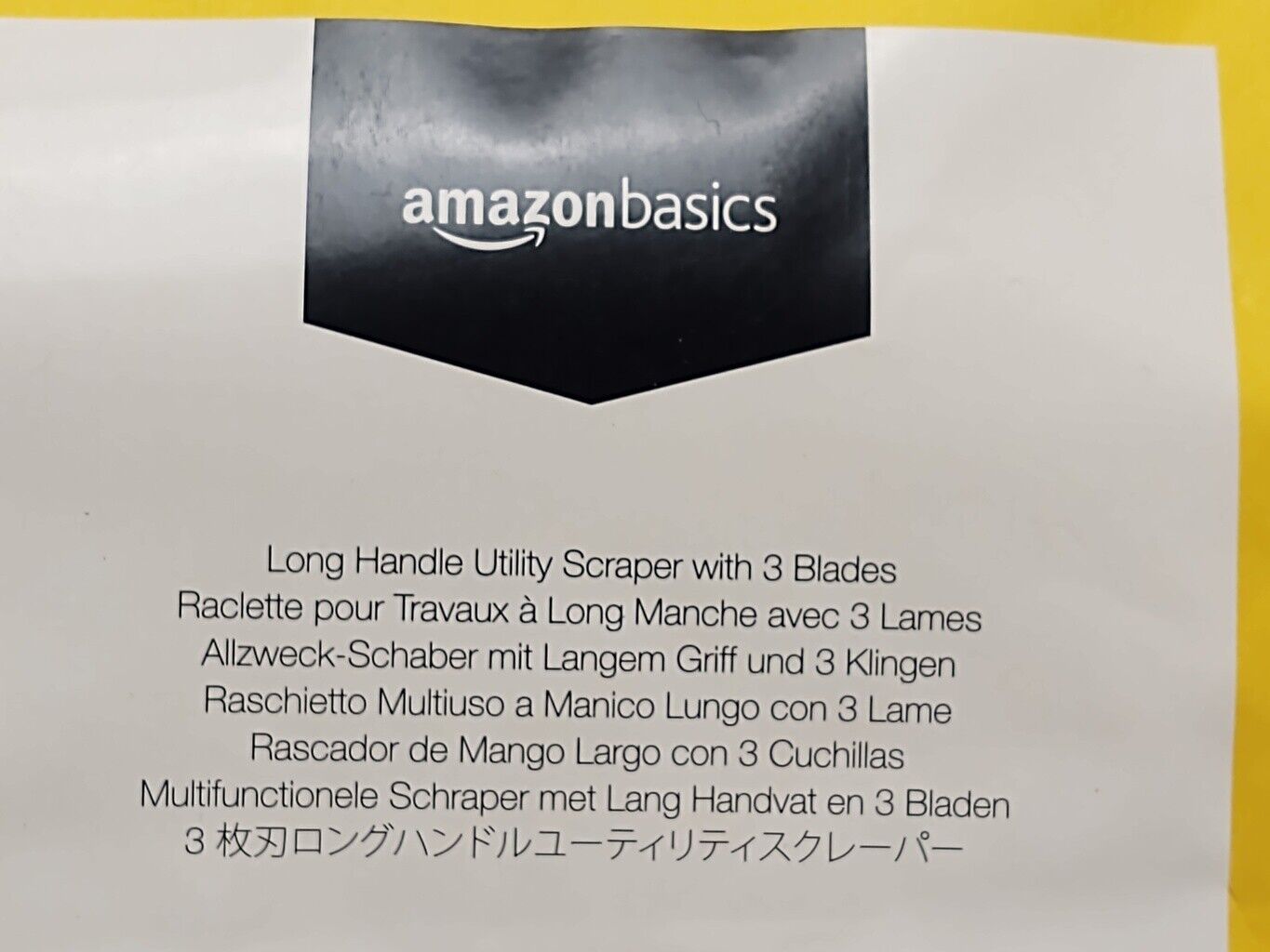 Amazon Basics Long Handle Utility Scraper with 48 Blades - Fresh Stock Dated February 2026