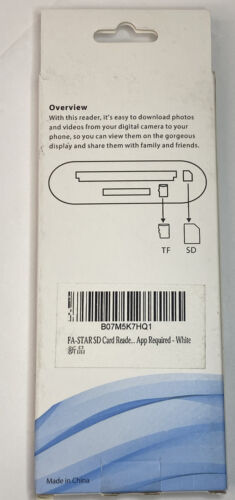 2 in 1 Memory card Camera Reader~ Plugs into apple Phones,tablets,etc. - Fresh Stock Dated February 2026