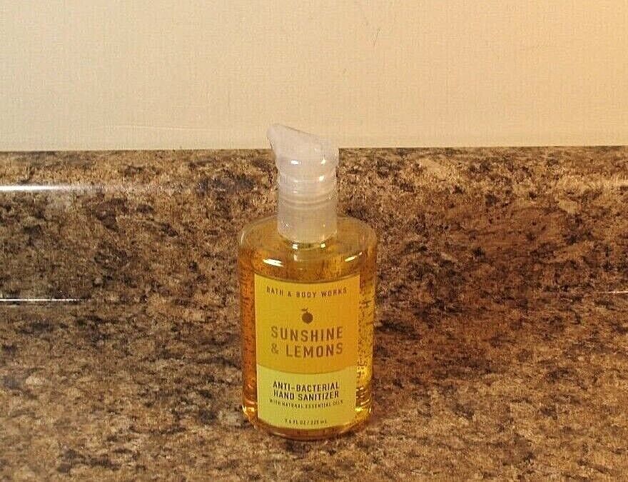 Bath & Body Works Sunshine & Lemons Anti Bacterial Gel Hand Sanitizer Pump - Fresh Stock Dated February 2026