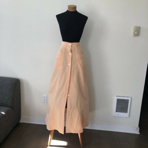 Vintage 60s Maxi Skirt polyester M L - Fresh Stock Dated December 2025