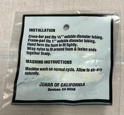 NOS Vintage old school California Lite Johar Straightbar BMX CROSSBAR PAD - Fresh Stock Dated December 2025