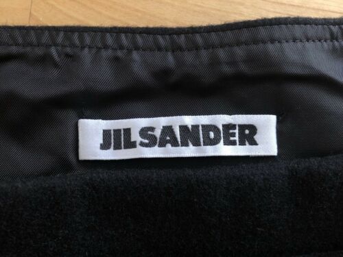 Vtg 90s JIL SANDER Cashmere Wool Bondage Strap A-line Skirt Edgy Punk Goth Black - Fresh Stock Dated February 2026