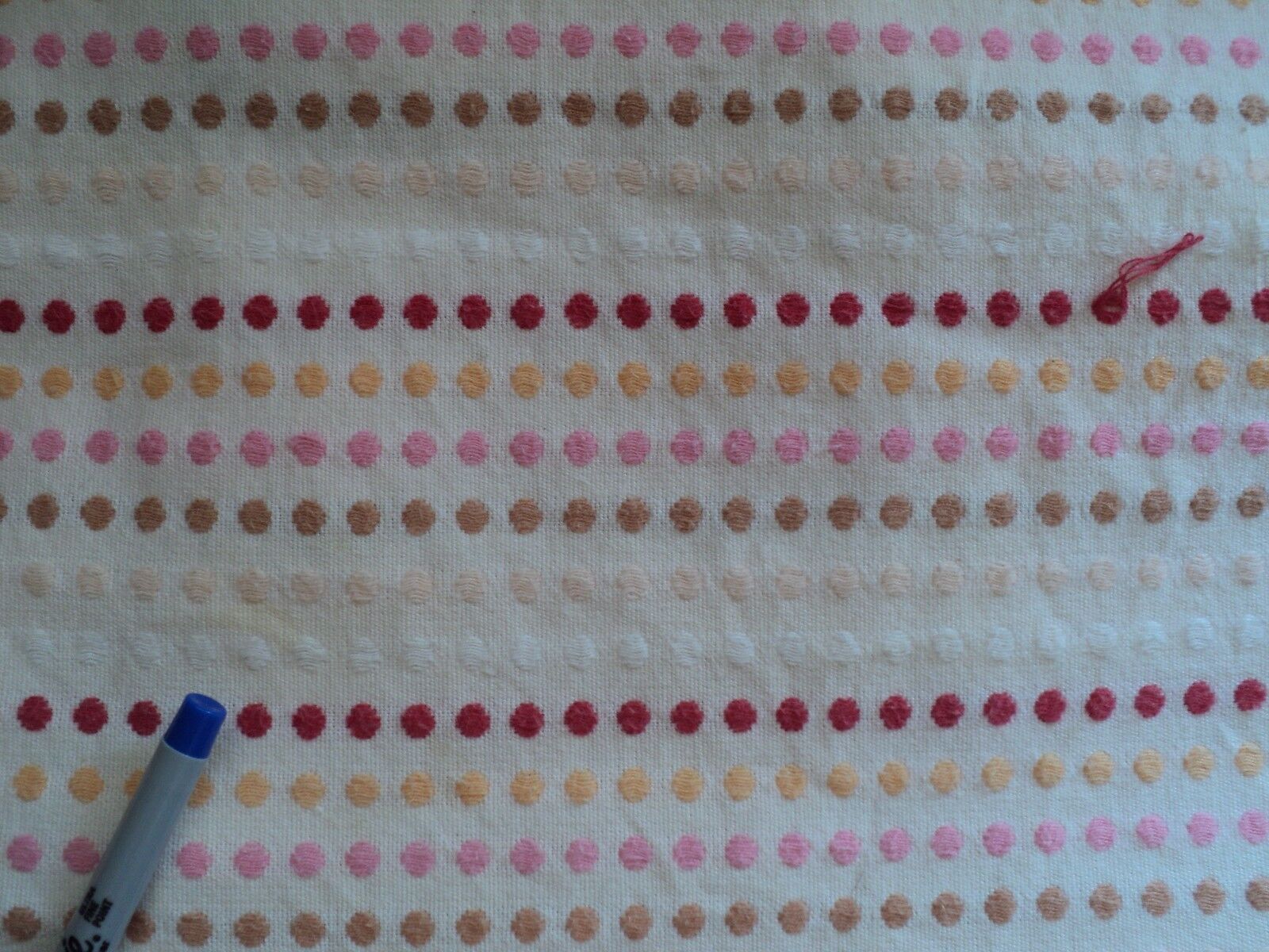 POTTERY BARN TEEN Natural Pink Red Orange mini Dots heavy Cotton Euro Sham EUC - Fresh Stock Dated February 2026