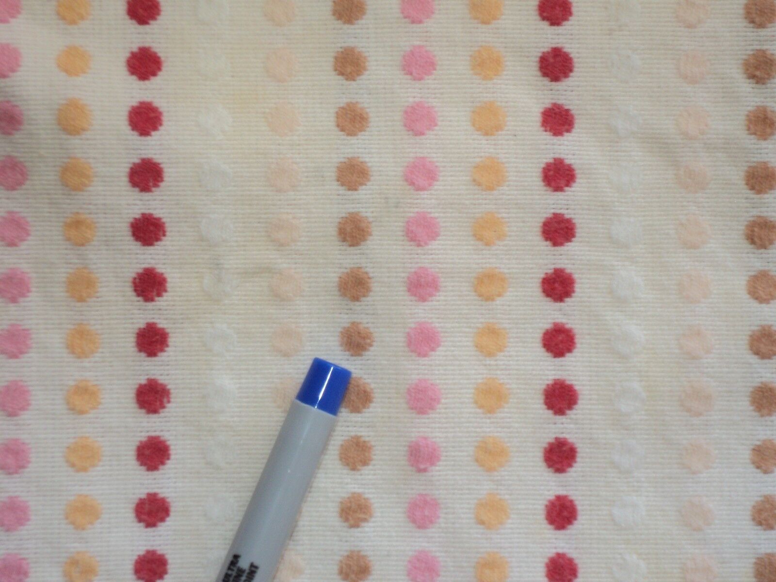 POTTERY BARN TEEN Natural Pink Red Orange mini Dots heavy Cotton Euro Sham EUC - Fresh Stock Dated February 2026