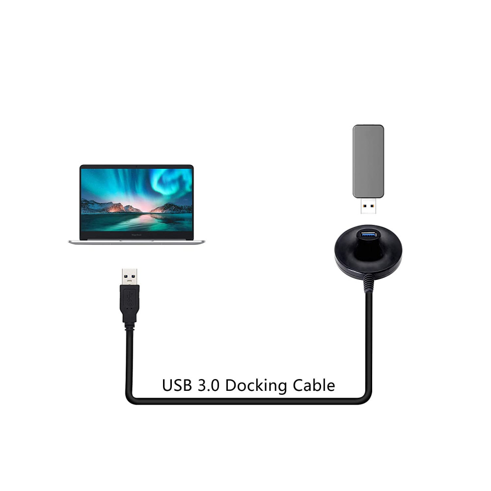 4.7 Feet USB 3.0 Extension Cable with Pedestal Male to Female Data Transfer... - Fresh Stock Dated February 2026