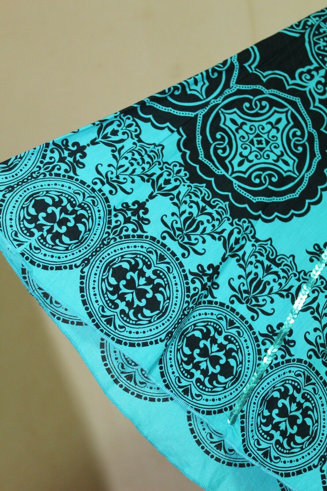 Retro 50s Gordon James M Circle Skirt Cotton Sequined Oversize Print Womens Zip - Fresh Stock Dated February 2026