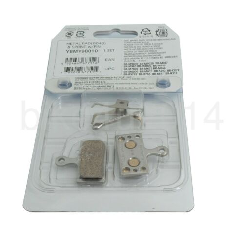 2* Shimano G04S Metal Bike Disc Brake Pad for XTR M9000,M9020/XT M8000,SLX M7000 - Fresh Stock Dated February 2026