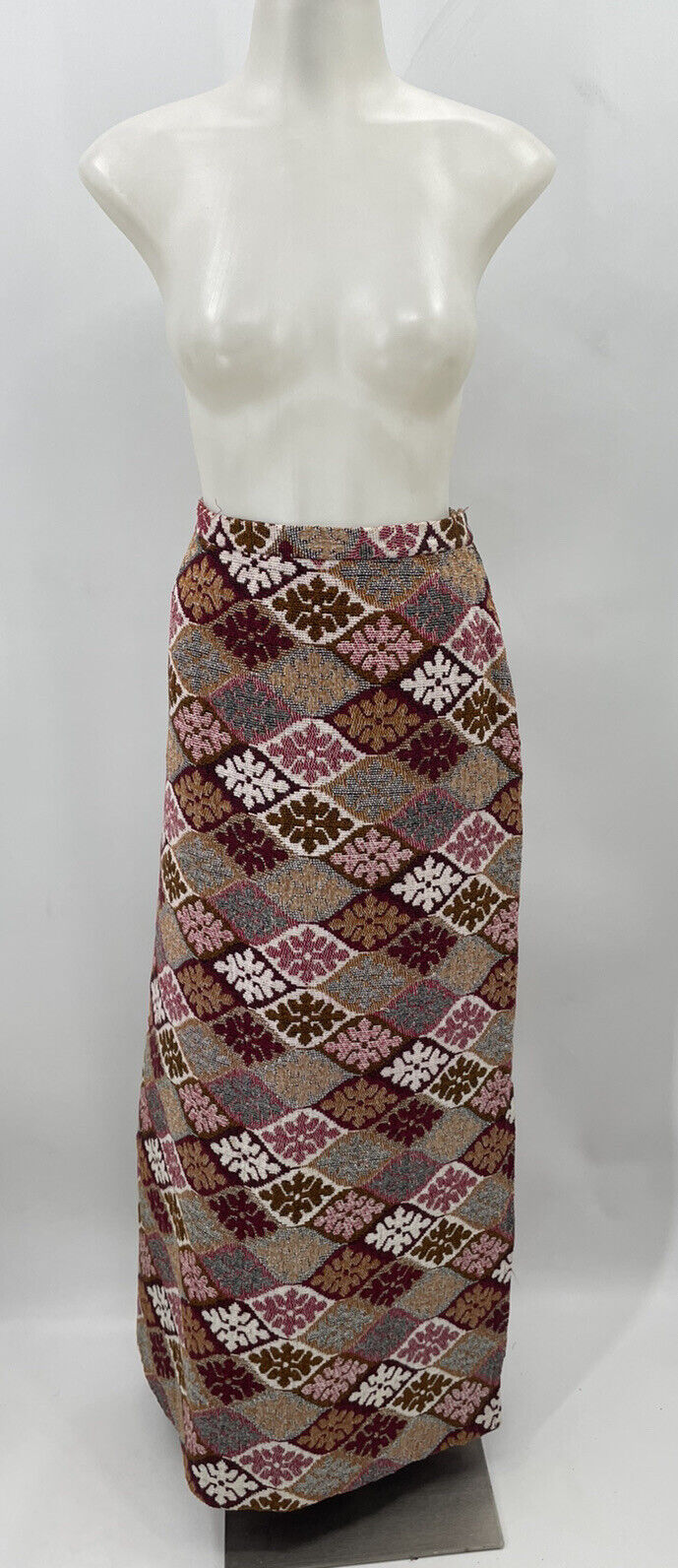 Vintage Alex Coleman Maxi Skirt Tapestry Bohemian Abstract Cottage Core Rustic - Fresh Stock Dated March 2026